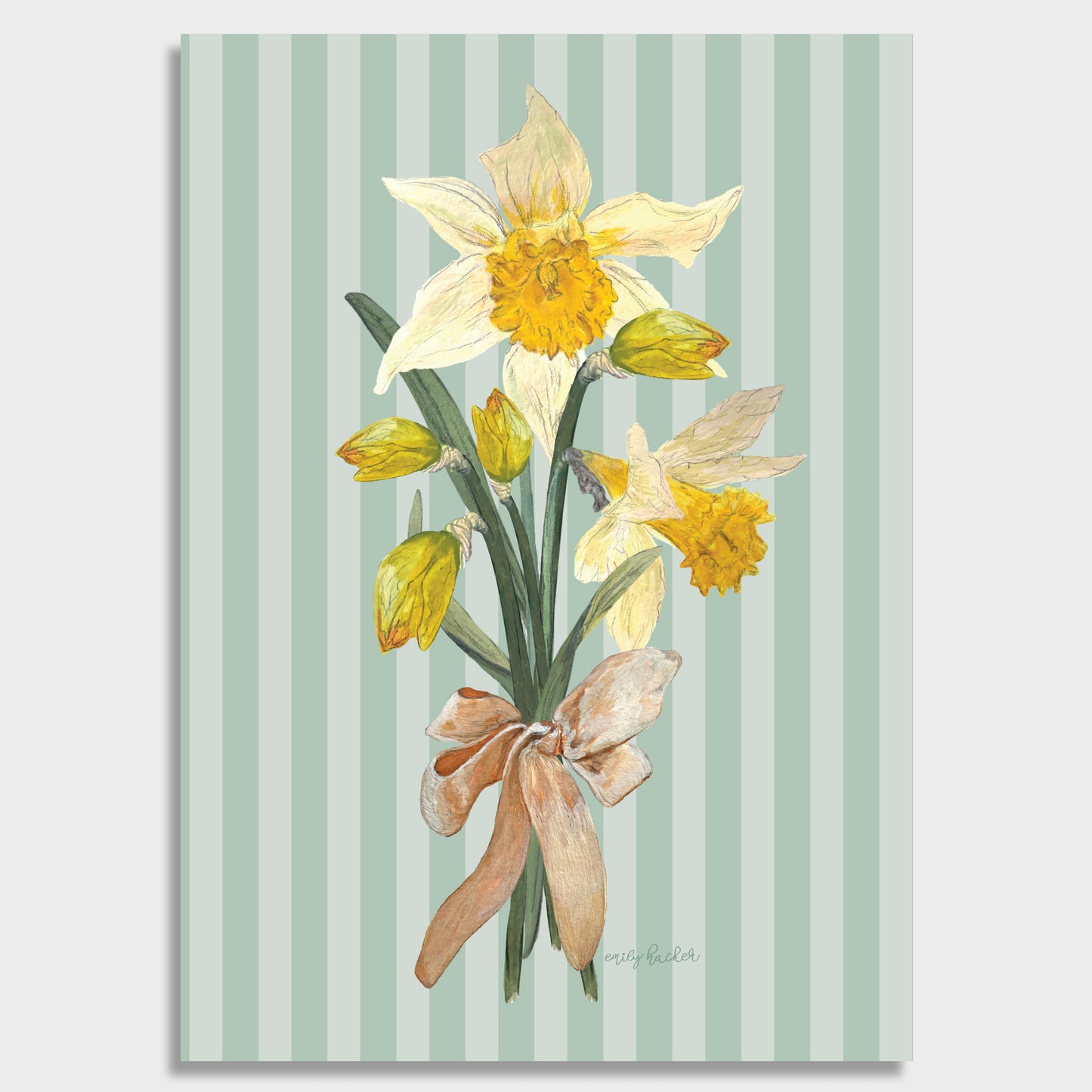Daffodil Spring Bouquet Art Print
