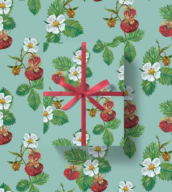 Wild Strawberry Wrapping Paper