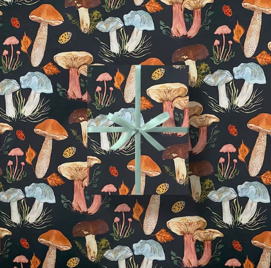 Woodland Mushroom Wrapping Paper
