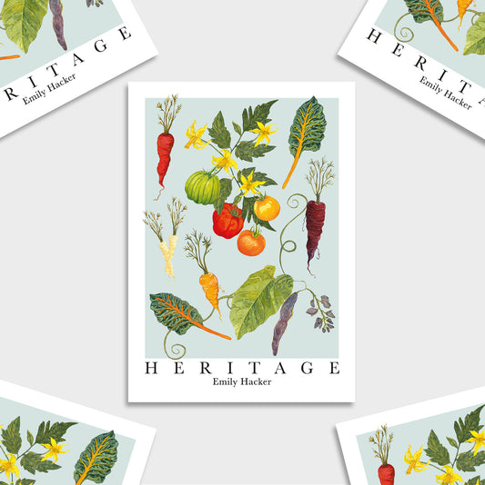 A6 Heritage Vegetable Mini Art Print