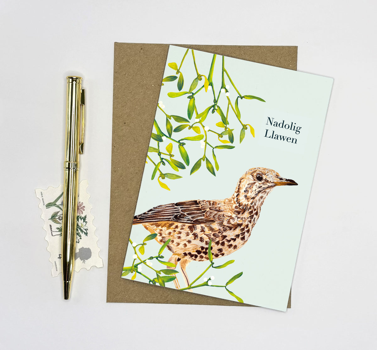 Nadolig Llawen Winter Bird Christmas Card